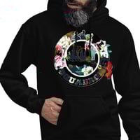 Image 4 of LFS ALL CITY SQUADRON LOGO ( FLORAL CITY / BLACK HOODIE )