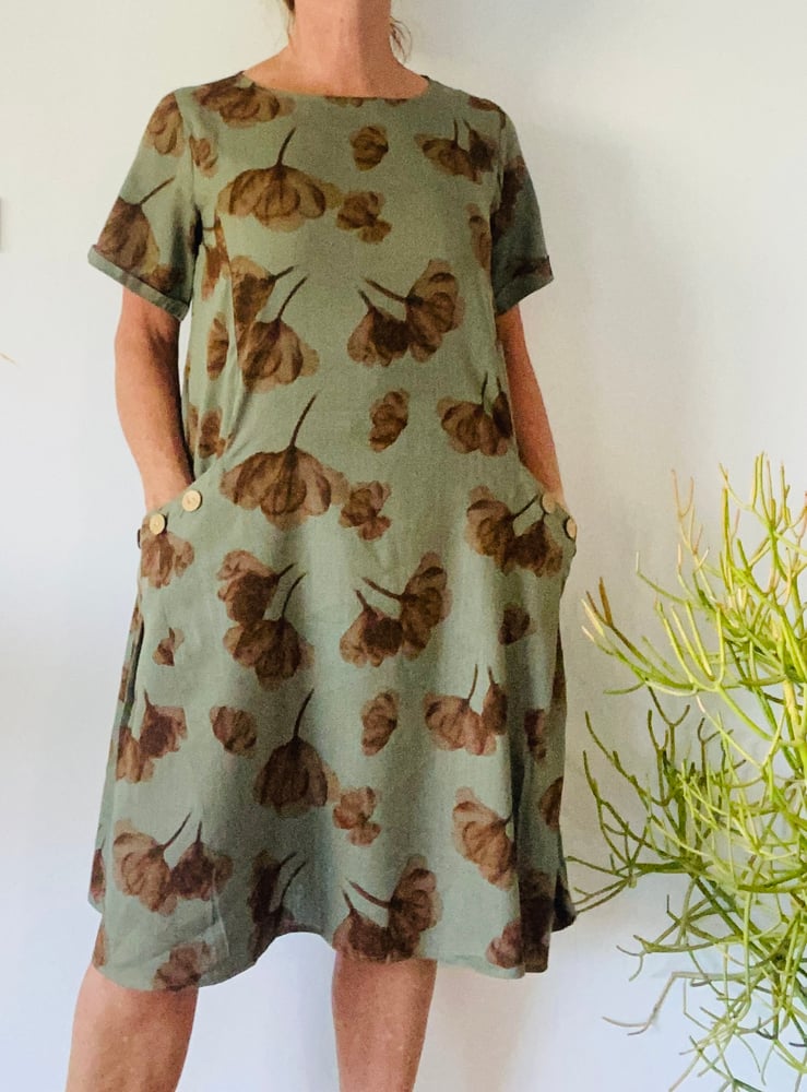 Image of Lizzie Linen/Cotton Dress - khaki