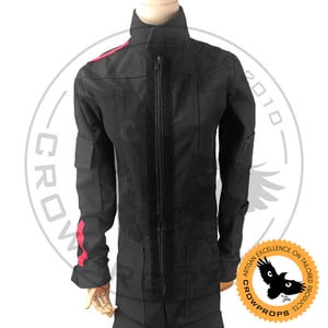 Image of Black Canvas with Red and Black Webbings Flightsuit - STANDARD SIZES and TAILORED too, you choose.