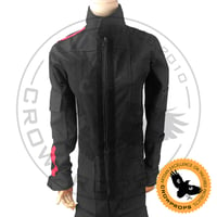 Image 4 of Black Canvas with Red and Black Webbings Flightsuit - STANDARD SIZES and TAILORED too, you choose.