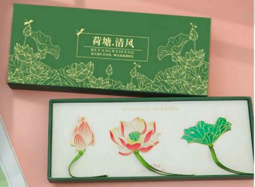 Image of Lotus Bookmarks Art Gift Box 