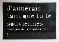 Matrice "J'aimerais tant que tu te souviennes"