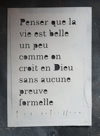 Matrice "Penser que la vie est belle"