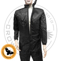 Image 3 of Black Nylon Grey Thread Flightsuit - STANDARD SIZES and TAILORED too, you choose. 