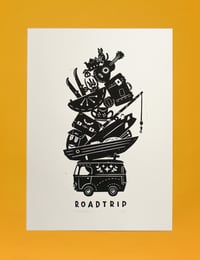 Image 1 of Road Trip (lino print - 25x35cm)