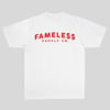 FAMELESS Logo Tee (Wht/Red)