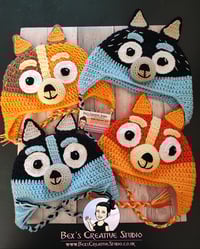 Image 5 of Bluey and Bingo Inspired Character Crochet Winter Hat