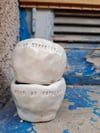 Set of white espresso cups
