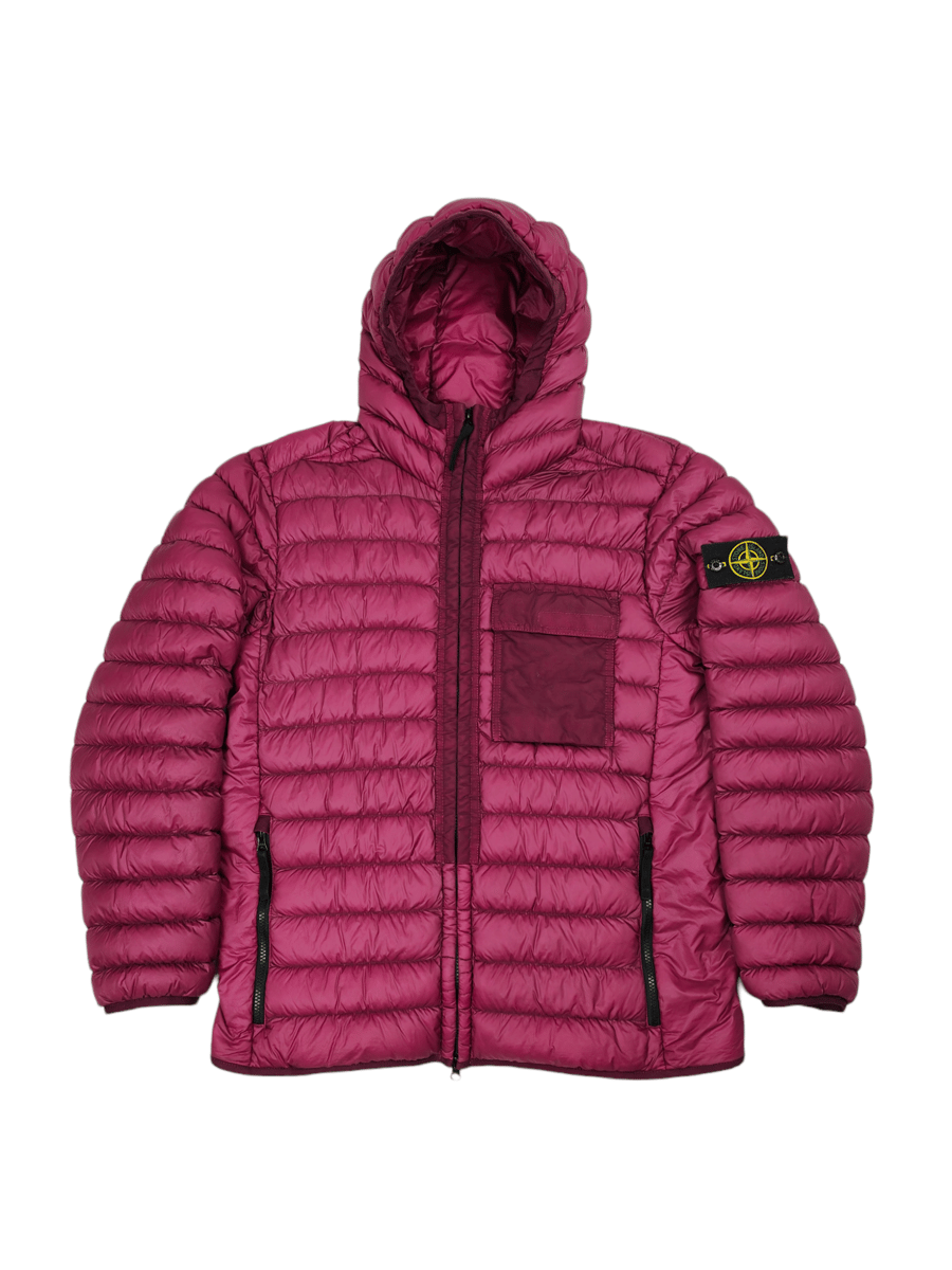 Stone island garment dyed top micro yarn down jacket