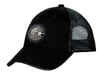 BB Performance Snap Back Hat Black/Grey - Round Black/Silver Leather Logo