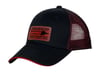 BB Performance Snap Back Red/Black Hat - Red/Black Leather Logo