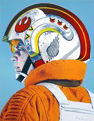 Image of "I'M WITH THE PILOTS" - Luke Skywalker Limited Edition Screenprint