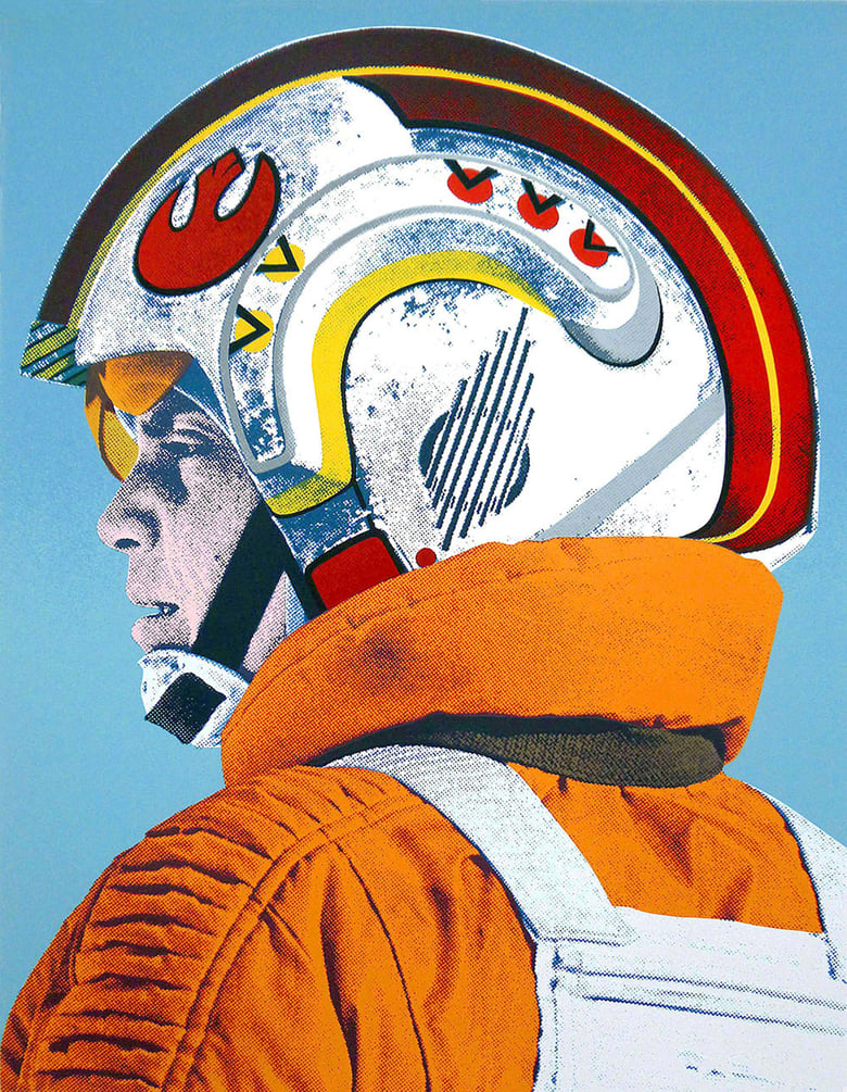 Image of "I'M WITH THE PILOTS" - Luke Skywalker Limited Edition Screenprint