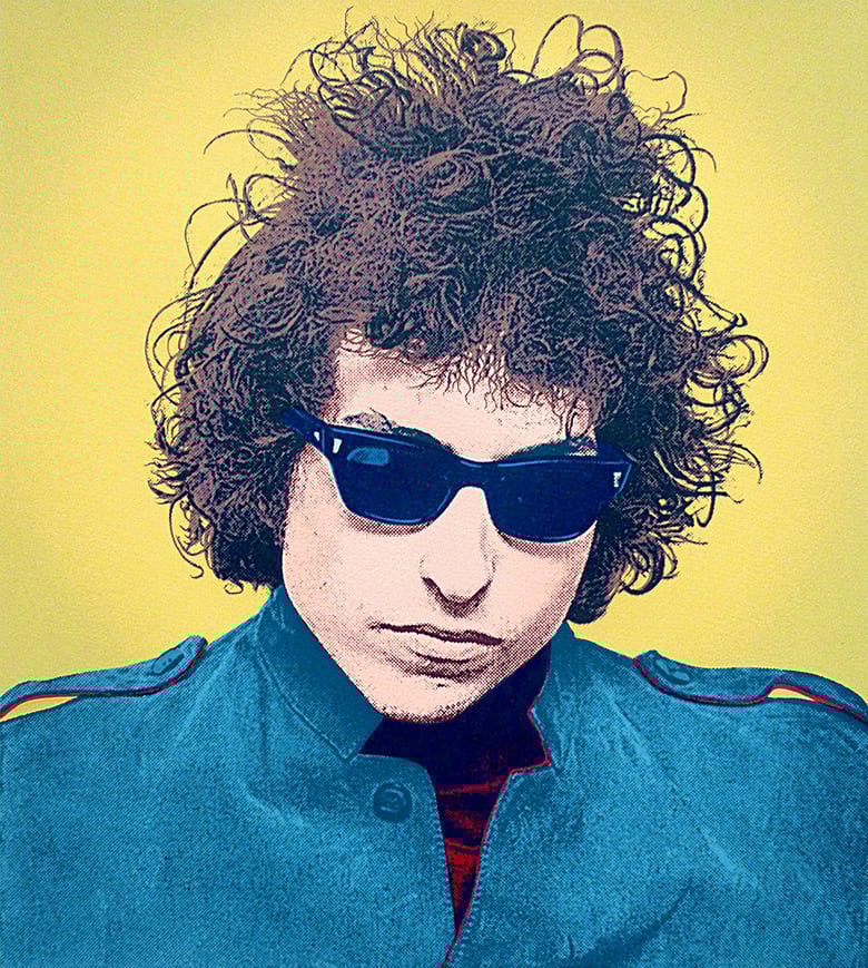 Image of "MOTORCYCLE EMPTINESS" - Bob Dylan Limited Edition Screenprint