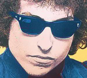 Image of "MOTORCYCLE EMPTINESS" - Bob Dylan Limited Edition Screenprint