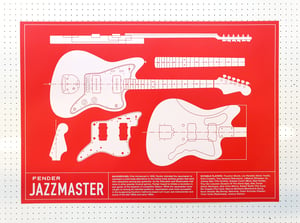 Image of Fender Jazzmaster Guitar Screen Print