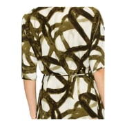 Image 2 of Abstract Thinking Wrap Blouse
