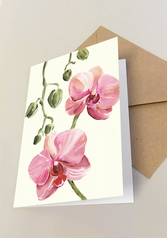 Image of 5 Notecards Orchid No. 1026