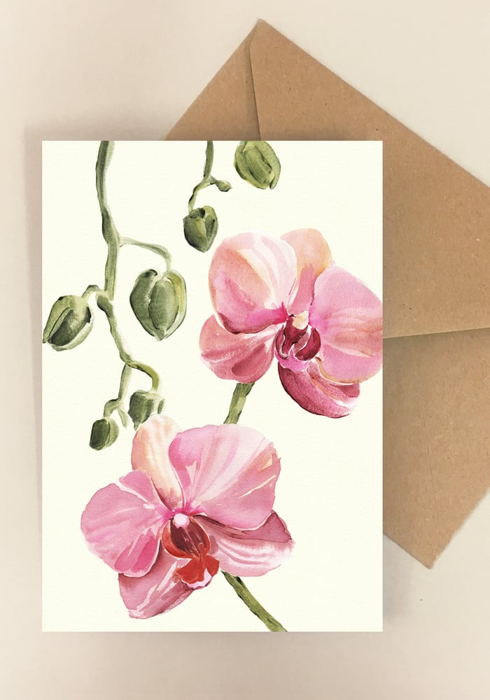 Image of 5 Notecards Orchid No. 1026