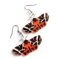 Image 3 of Garden Tiger Moth Acrylic Earrings