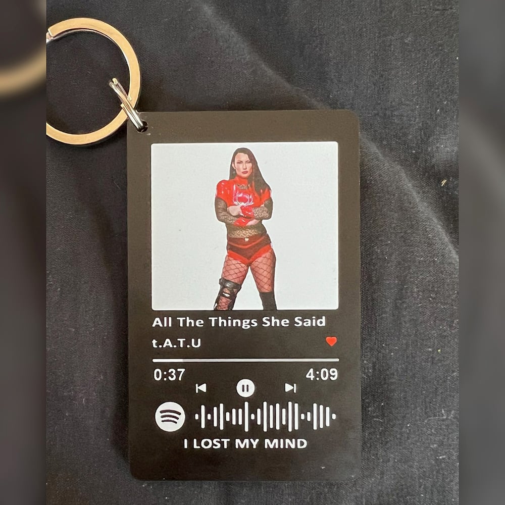 Custom Made All The Thing She Said Black Keychain + Free Signed 8x10