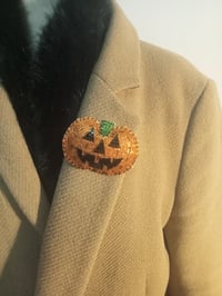 Image 7 of Sparkly Pumpkin Brooch 