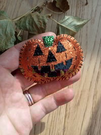 Image 4 of Sparkly Pumpkin Brooch