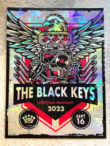 Image of The Black Keys Lousiville 2023 Rainbow Foil Variant