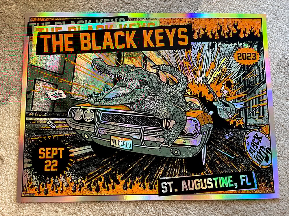 Image of The Black Keys 2023 Florida Rainbow Foil Variant