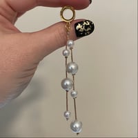 Gold Double Pearl Tunnel Dangles (sizes 4g-2")