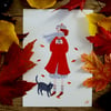 Illustration collection automne "matin frisquet"