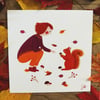 Illustration collection d'automne  " la rencontre "