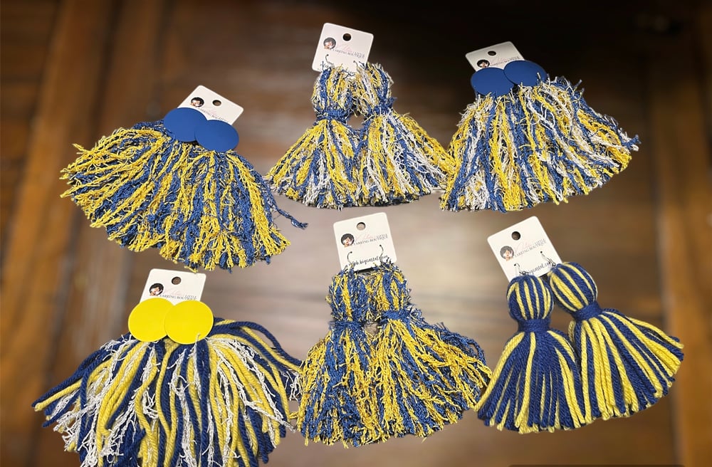 Image of School Spirit Tassels (Blue/Gold Options)