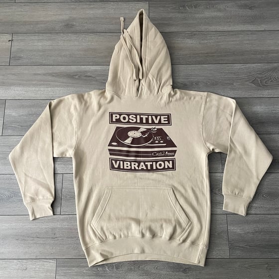 Image of Positive Vibration Record Player Sand Brown Hoodie