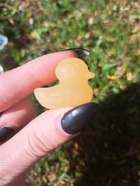 Image 1 of Orange Calcite Duck Carvings