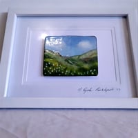 Image 3 of Framed Original Enamel Art piece Landscape (HW003)