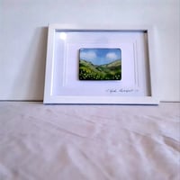 Image 1 of Framed Original Enamel Art piece Landscape (HW003)
