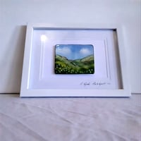Image 2 of Framed Original Enamel Art piece Landscape (HW003)