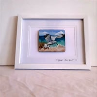 Image 2 of Framed Original Enamel Art Piece, The Gull (HW004)