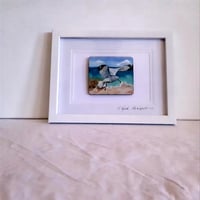 Image 3 of Framed Original Enamel Art Piece, The Gull (HW004)