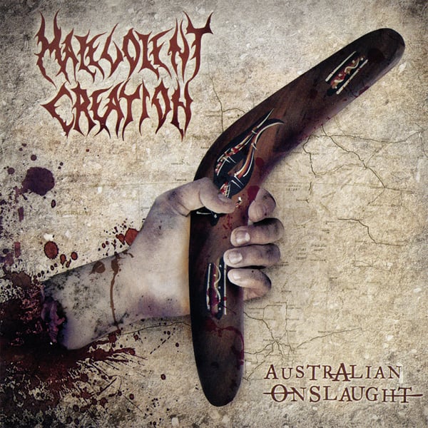 Image of MALEVOLENT CREATION - AUSTRALIAN ONSLAUGHT - YELLOW VINYL - DOUBLE LP