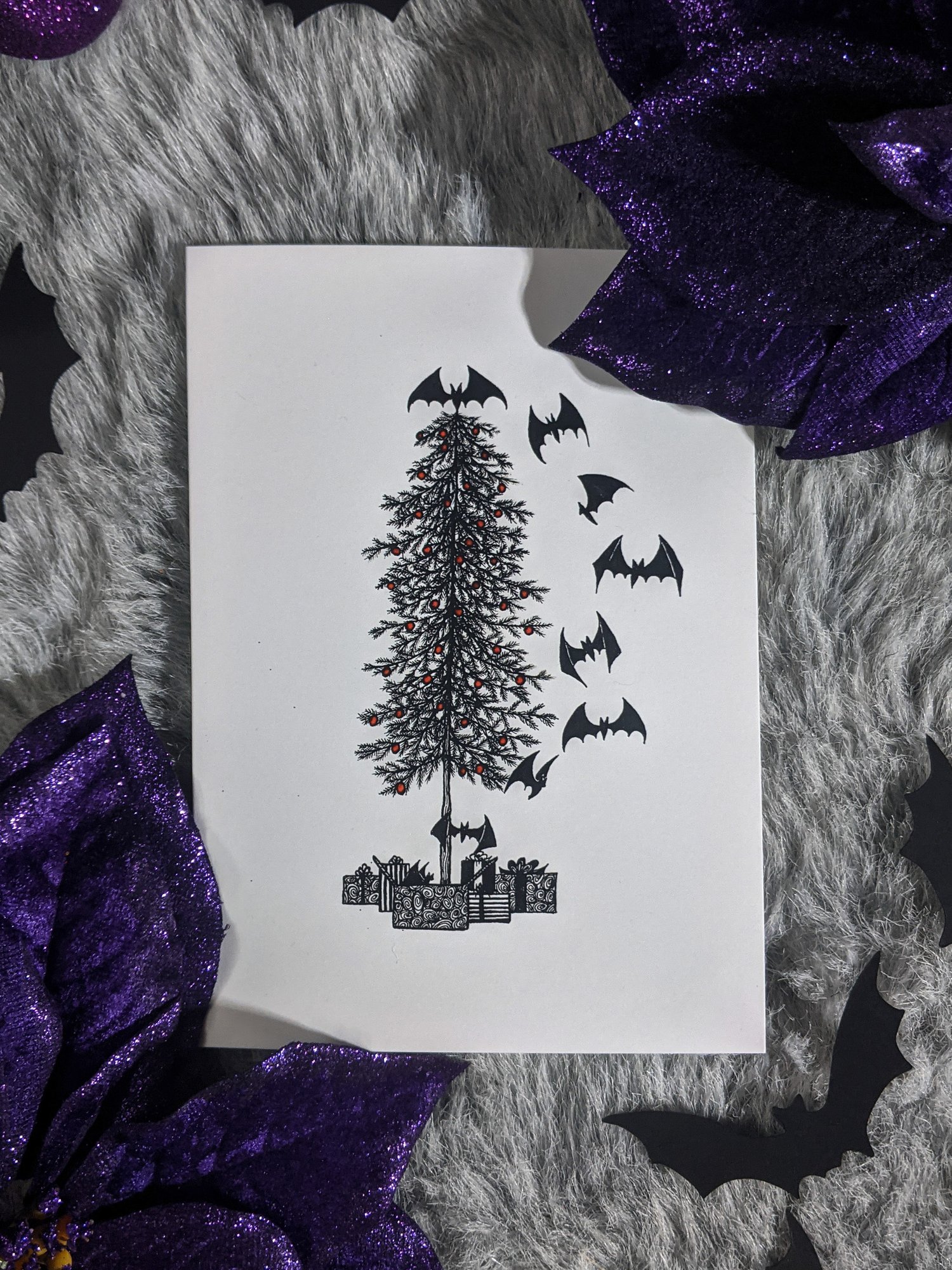 Yule Bats Greeting Card