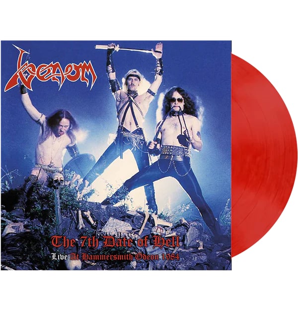 Image of VENOM - THE 7TH DATE OF HELL - LIVE - RED VINYL + HUGE POSTER - ONE LEFT