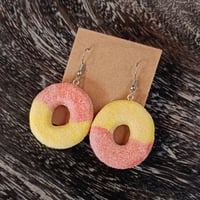 Image 3 of Peach ring earrings