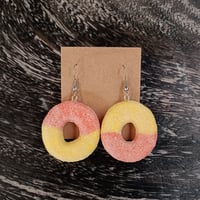 Image 2 of Peach ring earrings