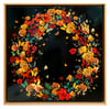 Original Canvas - Butterfly Wreath on Black - 30" x 30"