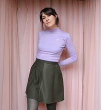 Image 2 of Phuncle Cropped Merino Turtleneck - Lilac