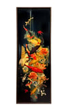 Original Canvas - Koi on Black/Aqua/Gold - 40cm x 120cm