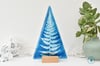 Aqua Extra Large Glass Christmas Tree T-light