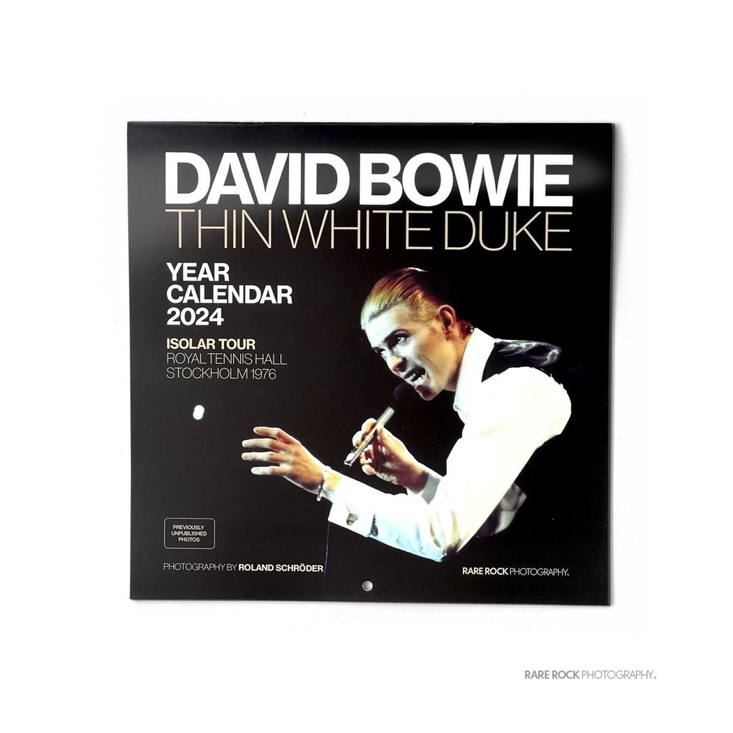 David Bowie 2024 Wall Calendar Rare Rock Photography